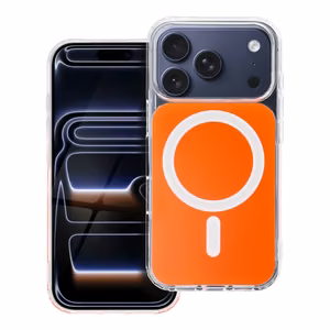 Maciņš iPhone 16 PRO Clear Fusion Mag Cover saderīgs ar MagSafe hermes oranžs