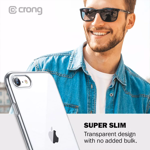 Crong Crystal Slim vāciņš ierīcei iPhone SE (2020) / 8 / 7, caurspīdīgs