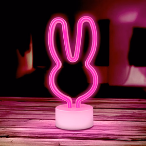 Neon LED on statīvs RABBIT rozā USB-C FSC-10 Forever Light