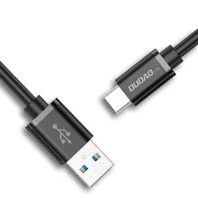 Dudao USB - USB Type C kabelis Super Ātra Uzlāde 1 m, melns (L5G-Black)