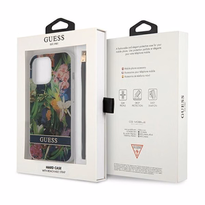 Guess GUHCP13LHFLSB iPhone 13 Pro / 13 6.1" zils/zils cietais apvalks Ziedu Siksniņa