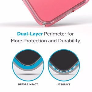 Speck Presidio Perfect-Clear + Ombre + MagSafe vāciņš ierīcei iPhone 15 Plus / 14 Plus, ar Microban pretmikrobu aizsardzību, “Clear / Vintage Rose Fade” krāsu kombinācija