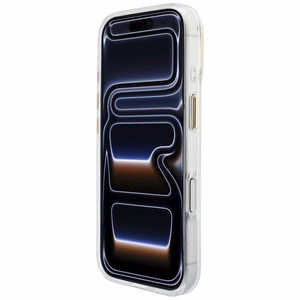 Guess IML 4G Script Metal maciņš iPhone 18 Pro / 17 Pro, balts