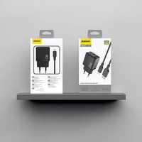 Dudao A23TEU 2.4A GaN USB-A Wall Lādētājs with USB-A - USB-C Kabelis - Melns