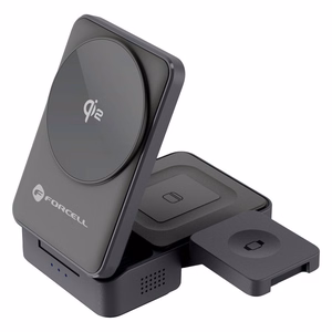 Bezvadu charging station Forcell 3in1 (F-05) (MagSafe) (Phone; Pods; Watch) 15W