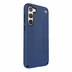 Speck Presidio2 Grip vāciņš ierīcei Samsung Galaxy S23+, ar neslīdošu satvērienu, ar “Coastal Blue / Black” rakstu