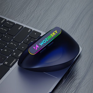 Wozinsky WMG-1164 Wireless Vertical Ergonomic Gaming Mouse 3600 DPI with RGB Backlight - Black