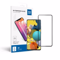 Aizsargstikls Blue Star - SAMSUNG A51 pilna seja (pilna līme ar rāmi/mazs izmērs) - melns Aizsargstikls Blue Star