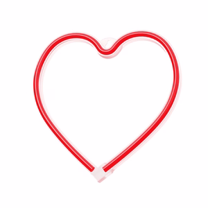 Neon LED Light HEART sarkans Bat + USB FLNE07 Forever Light