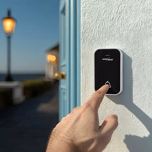 GreenBlue GB157 B Kinetic Battery-free Wireless Dorr Bell, Melodies, Black, Range up to 200m, IP44