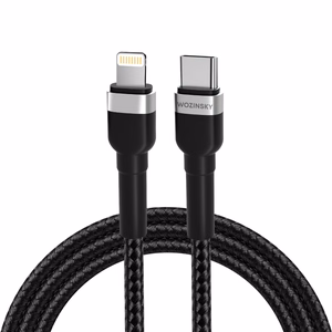Wozinsky WNBCL2 Lightning / USB-C PD 30W kabelis 2m - melns