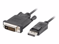 Lanberg DisplayPort uz DVI kabelis 1.8m melns