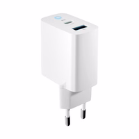 Forever TC-06-45AC GaN PD QC lādētājs 1x USB-C 1x USB 45W balts