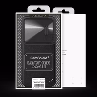 Nillkin CamShield Leather S viedtālruņa apvalks Samsung Galaxy S23+ ar kameras vāciņu melns