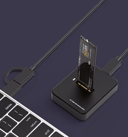 Gembird DD-U3M2 storage drive docking station USB 3.2 Gen 1 (3.1 Gen 1) Type-C melns