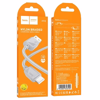 Kabelis USB-A uz USB-C Hoco 3A 1 m X113 pelēks