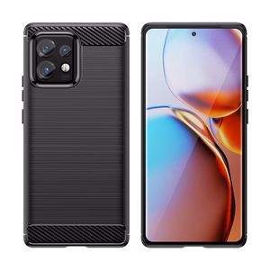 Carbon Case силиконовый чехол для Motorola Edge 40 Pro - чёрный
