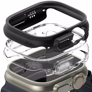 Ringke Slim 2 komplekts Viedtālruņa apvalks Apple Watch Ultra 1/2 (49mm) - caurspīdīgs un matēts melns