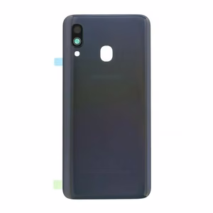 Aizmugurējais vāciņš saderīgs ar Samsung A405 A40 2019 / melns / (ar kameras lēcu) HQ