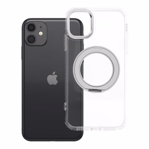 Case for iPhone 11 Frame Circle Stand compatible with MagSafe transparent