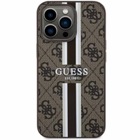 Guess GUHMP13LP4RPSW iPhone 13 Pro / 13 6.1" brūns/brūns cietais apvalks 4G Printed Stripes MagSafe