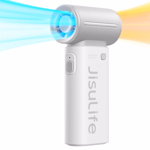 Jisulife Life9 3600 mAh pārnēsājams rokas mini USB ventilators-pūtējs, pelēks