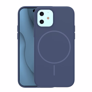 Силиконовый чехол Thin Mag для iPhone 12 12 Pro 6,1" тёмно-синий