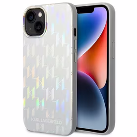 Viedtālruņa apvalks Karl Lagerfeld KLHCP14MLGMMSV3 iPhone 14 Plus 6.7\" sudrabains / sudrabains Monogrāmas Iridescent