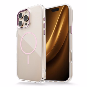 Clear Thin Mag case for iPhone 17 Air 6,6" pink