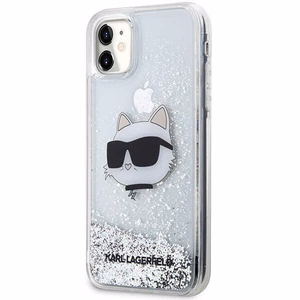 Karl Lagerfeld KLHCN61LNCHCS iPhone 11/XR серебряный/серебряный жёсткий чехол Glitter Choupette Head
