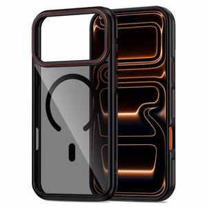 Tech-Protect MagHybrid MagSafe maciņš iPhone 17 Pro melns un sarkans