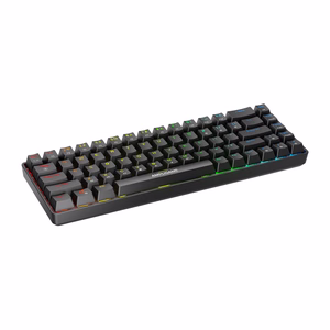 Fifine GK1 mehāniskā klaviatūra, 65% RGB (melna)