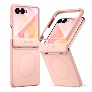 Tech-Protect Kevlar Aura vāciņš modelim Samsung Galaxy Z Flip 8, saderīgs ar MagSafe – rozā