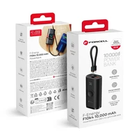 Portatīvais lādētājs Forcell F-Energy F10K4 PD QC3.0 3A 22,5W 10000 mAh su Apple Watch saderīgs melns