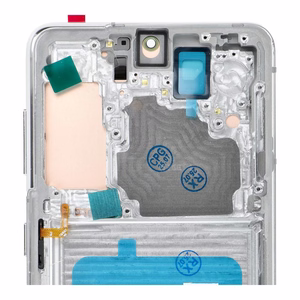 LCD ekrāns SAMSUNG S21 5G balts SOFT OLED ar rāmi