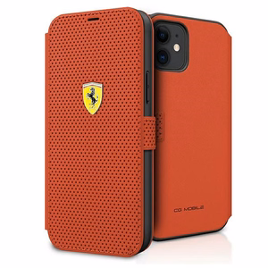 Ferrari FESPEFLBKP12SRE iPhone 12 mini 5.4" красный/красный книжка On Track Perforated