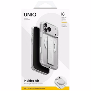 Uniq Heldro Air Magclick Charging vāciņš iPhone 18 Pro Max / 17 Pro Max – caurspīdīgs