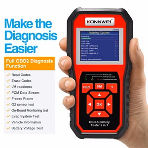 Konnwei KW870 OBD2 diagnostikas skeneris un akumulatoru testeris