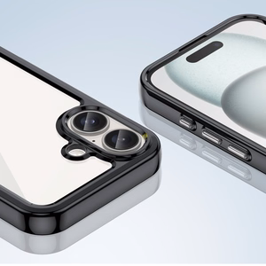 Outer Space viedtālruņa apvalks ar gēla rāmi iPhone 16 Plus - melns
