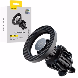 Auto turētājs BH-16A karboniskais magnētiskais MagSafe uz gaisa ventilācijas atveri melns (m)