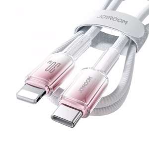 USB kabelis Joyroom S-A42 balts Type-C / Lightning 120cm (līdz 60W)