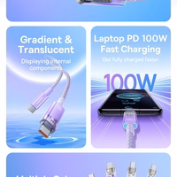 BASEUS kabelis Type-C uz Type-C PD 6A 100W Explorer Magnētiskais 1m P10319703221-01 / CB000043