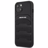 AMG AMHCP14MGSEBK iPhone 14 Plus 6,7 "melns cietais apvalks Ādas Iespiestas līnijas