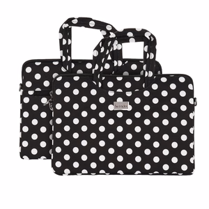 Wonder Portatīvais maciņš datoram 17 collas melns polka-dot raksts