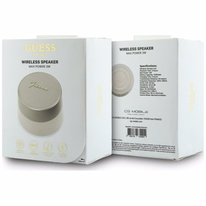 Guess 5 W Script Metal Logo Bluetooth skaļrunis, zeltains