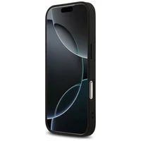 GUESS viedtālruņa apvalks IPHONE 17 Pro, saderīgs ar MagSafe GUHMP17LP4RPSK (4G Printed Stripes), melns