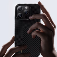 Benks Montage magnētiskais Armor Air Kevlar viedtālruņa apvalks ar PC rāmi 600D+1500D (M064) Iphone 16 Plus melns