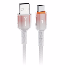 Kabelis FORCELL F-ENERGY C351 USB A uz Micro USB QC3.0 2,4A 18W Gradient 1 m balts (m)