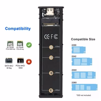 M.2 PCIe NVMe SSD maciņš USB3.1