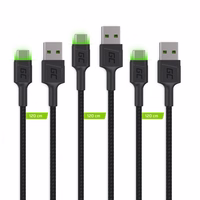 zaļš Cell KABGCSET03 USB cable 2 m USB A USB C melns